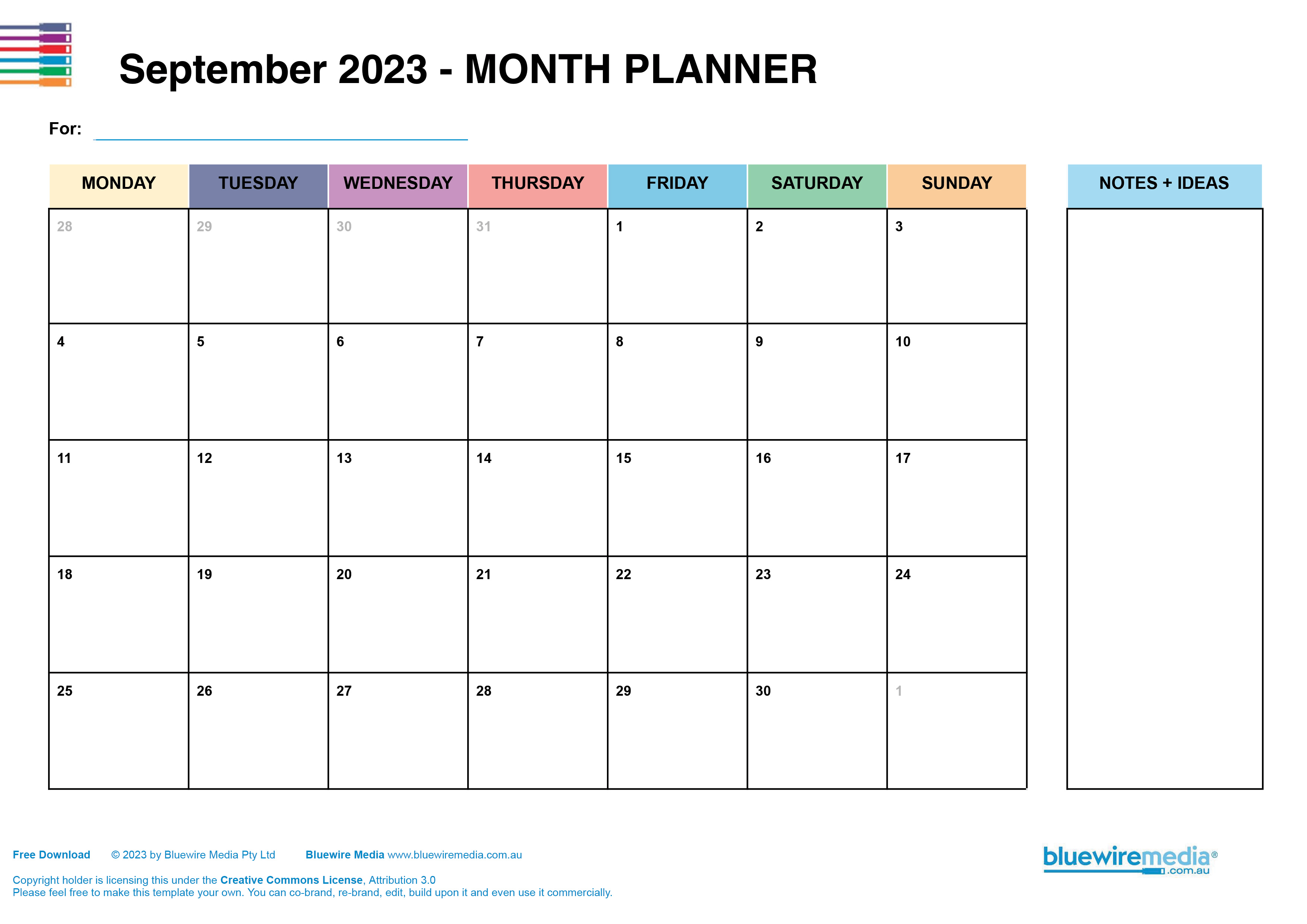 September 2023 Planner